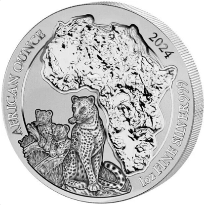 Imagen de Ruanda 2024 “Leopardo”, 1 oz Plata