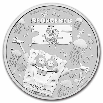 Picture of Tuvalu 2024 SpongeBob SquarePants 25th Anniversary, 1 oz Silver